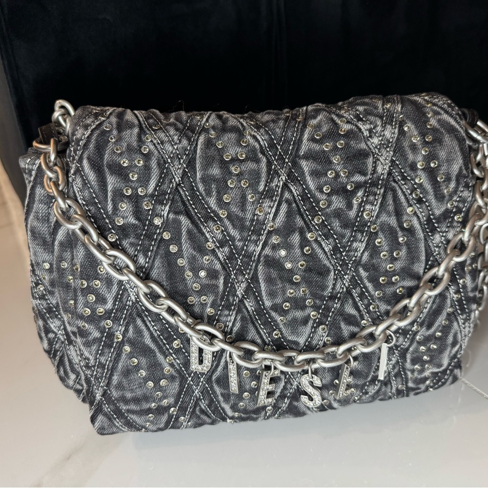 Diesel Black Quilted Women's Bag